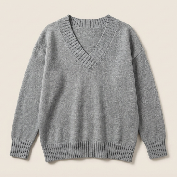 EMMA | Elegant Striktrøje med V-hals