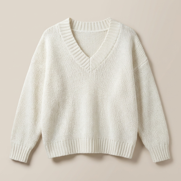 EMMA | Elegant Striktrøje med V-hals