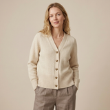 VICTORIA | Strikket Cardigan med Hjerteknapper