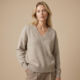 EMMA | Elegant Striktrøje med V-hals