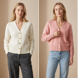 VICTORIA | Strikket Cardigan med Hjerteknapper