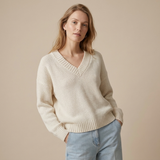 EMMA | Elegant Striktrøje med V-hals