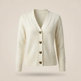 VICTORIA | Strikket Cardigan med Hjerteknapper