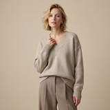 EMMA | Elegant Striktrøje med V-hals