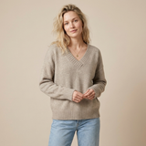 EMMA | Elegant Striktrøje med V-hals