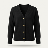 VICTORIA | Strikket Cardigan med Hjerteknapper
