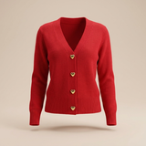 VICTORIA | Strikket Cardigan med Hjerteknapper