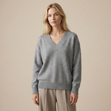 EMMA | Elegant Striktrøje med V-hals