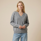 EMMA | Elegant Striktrøje med V-hals