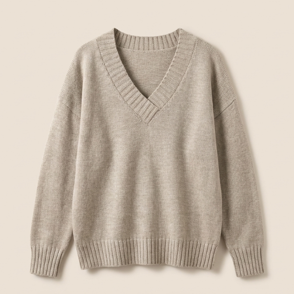EMMA | Elegant Striktrøje med V-hals